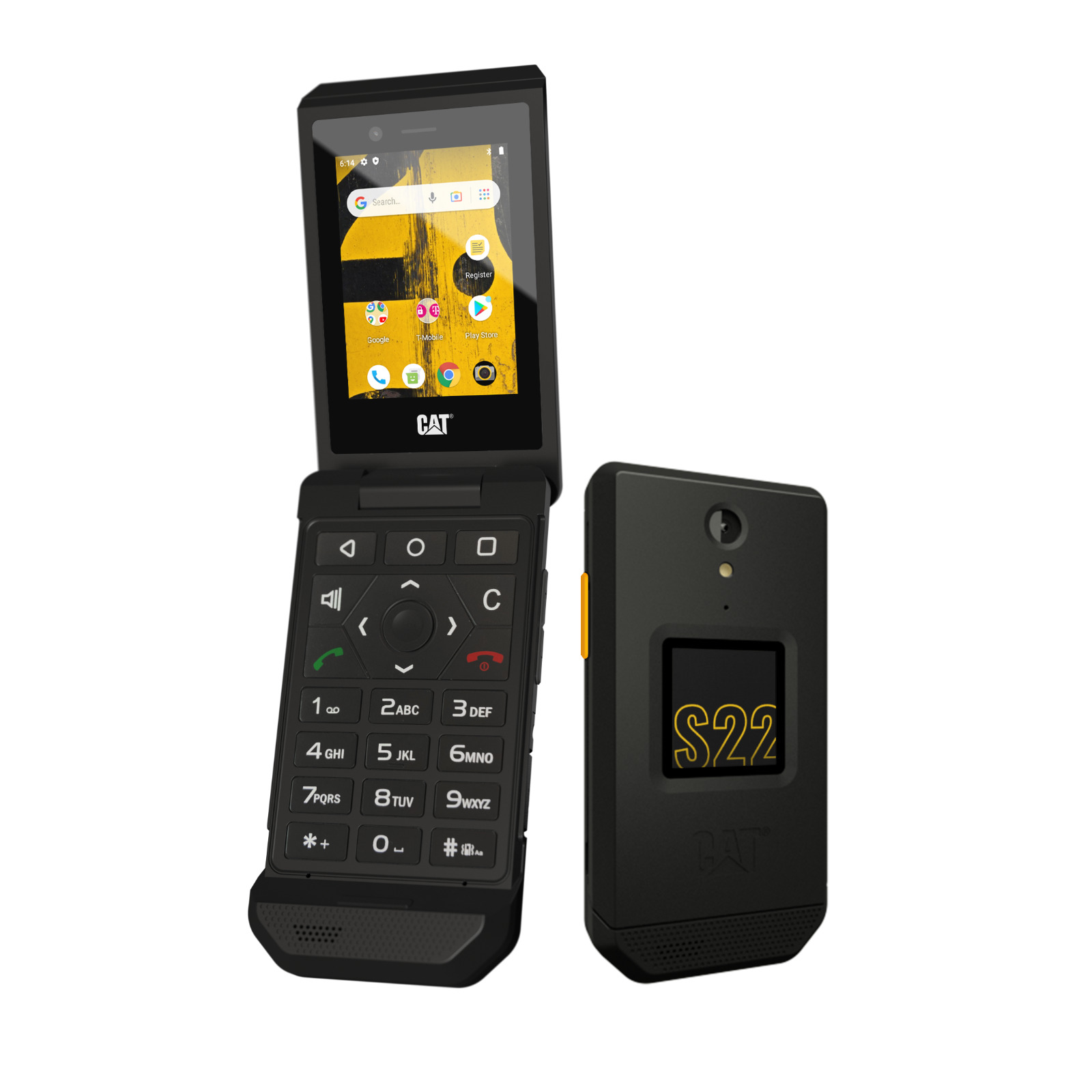 CAT® S22 | Rugged Flip phone | 16GB 2GB RAM | IP68 | 4G LTE | T-Mobile