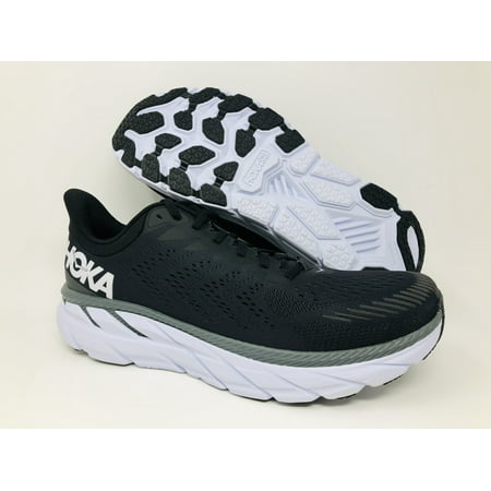 HOKA ONE ONE Men s Clifton 7 Running Shoes Black/White 11.5 2E(W) US