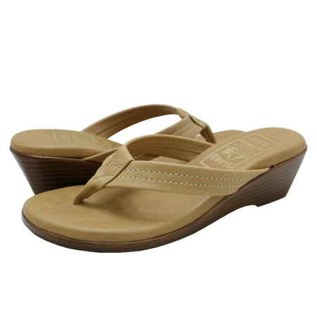 Island Slipper Women s Leather Thong Wedge Sandals T922