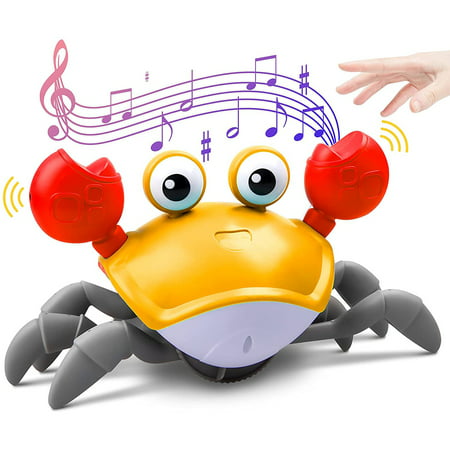 LONGRV Walking Crab Children s Crab Toys can Make Sounds Have Sensors When Walking and can Automatically Avoid Obstacles