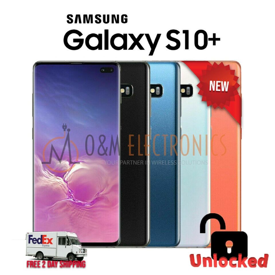 NEW Samsung Galaxy S10+ Plus 128/512GB 1TB (SM-G975U1 Unlocked) All COLORS
