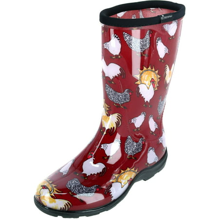 Sloggers Women s Rain & Garden Boots - Chicken Barn Red Style 5016CBR