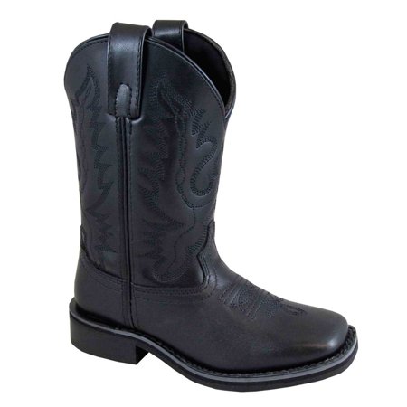 SMOKY MOUNTAIN BOOTS Kids OUTLAW Western Boots Color: Black Size: 9 Width: R (3756C-9R)