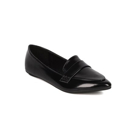 Women Polished Flat Loafer - Office Casual Trendy - Slip On Loafer - GI60 By Alrisco
