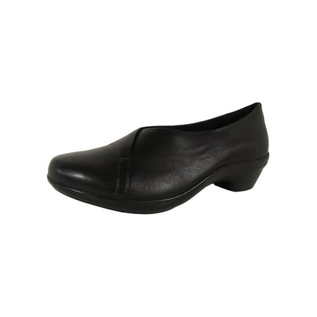 Aravon Womens Kitt Asym Faux Leather Pump Shoes Black US 11 N