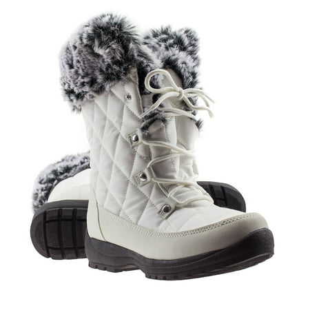 ArcticShield Women s Waterproof Memory Foam Faux Fur Winter Snow Boots