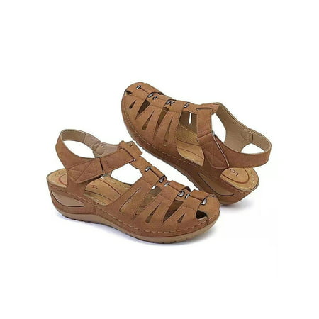 Avamo Lady Work Wear Rsistant Low Top Platform Sandal Women s Vacation Durable Ankle Strap Anti Slip Wedge Sandals