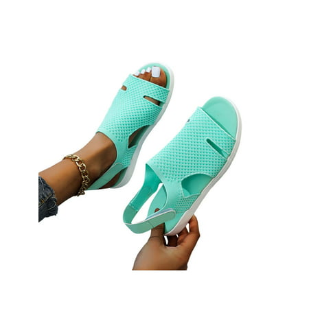 Avamo Womens Soft Comfortable Toe Mesh Upper Sandals Walking Cross-Strap Shoes Size