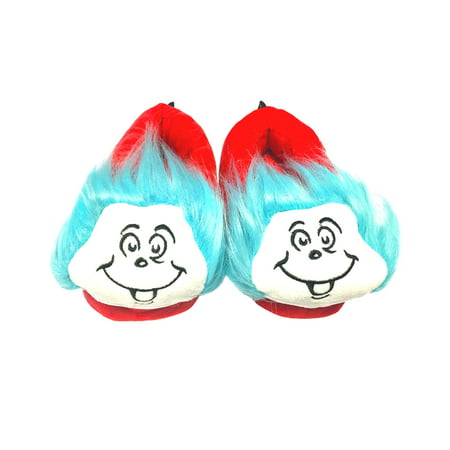 Dr. Seuss Kids Slipper Shoes Holiday Fun Slippers Red Size: 5Y-6Y - Size 12-1