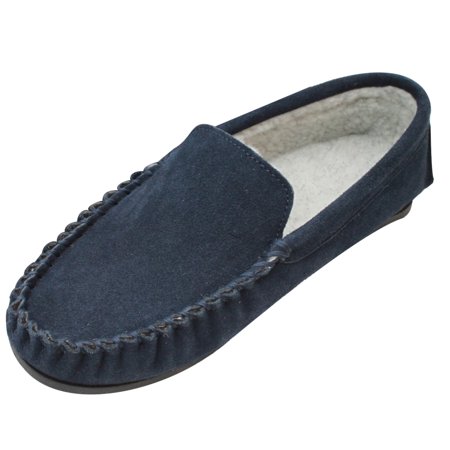 Eastern Counties Leather Mens Berber Fleece Lined Suede Moccasins