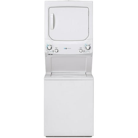 GE GUD27EESNWW 27 Inch Electric Laundry Center with 3.8 cu. ft. Washer Capacity in White