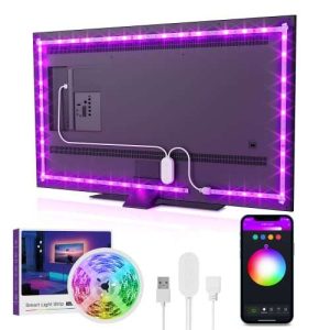 GHome Smart SL1 TV LED Backlight, 9.2ft Smart WiFi Strip Light Compatible with Alexa and Google Home, App Control, Music Sync 16 Million Rgb Red Green Blue 9.2Ft LED strip ST1-B ST1-B