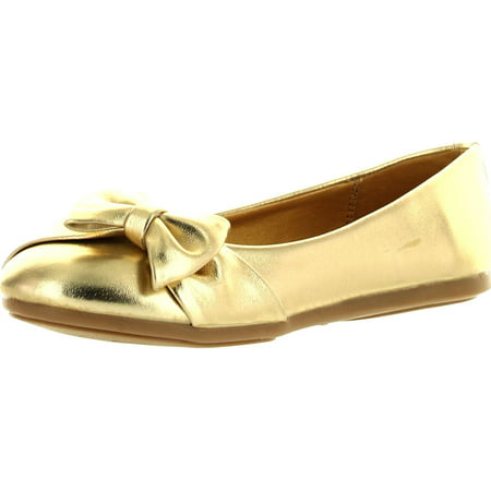 Little Angel Girls Teshi-400E Flats Shoes Gold Pu 11