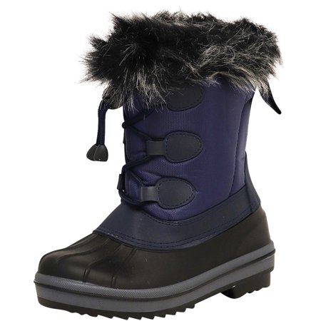 NORTY Boys Girls Child Unisex Fleece Lined Winter Snow Boots 1 Little Kid