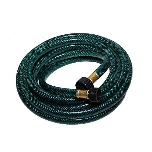 ORGRIMMAR ½" Outdoor Garden Hose for Lawns, Boat Hose, Flexible and Durable, No Leaking, Solid PVC Fitting for Household (15FT, Green)