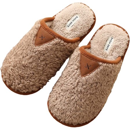 PIKADINGNIS Slippers for Women Women s Fuzzy House Memory Foam Slippers Furry Faux Fur Lined Bedroom Shoes