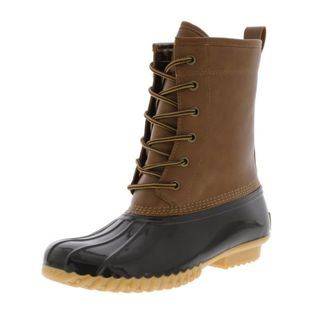 Sporto Womens Ariel Faux Leather Ankle Rain Boots Tan 8.5 Medium (B M)