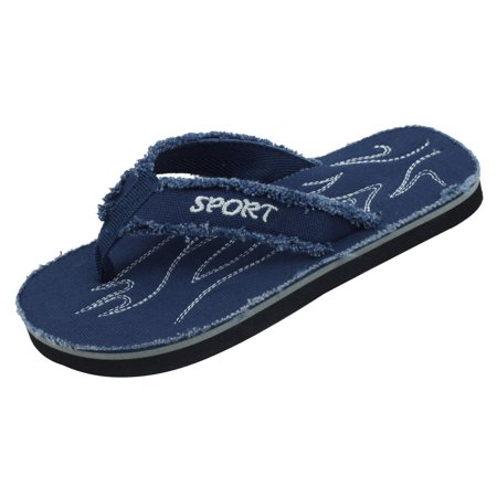 Starbay Kid s Boy s Canvas Casual Flip Flop Comfy Beach Sandals