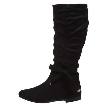 Via Rosa Women s Microsuede Knee-High Riding Boots