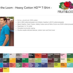 100 Fruit of the Loom T-SHIRTS BLANK BULK LOT Colors or 112 White S-XL Wholesale
