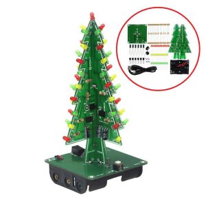 3D Christmas Tree Assemble Kit ICStation DIY Soldering Practice Electronic Kit