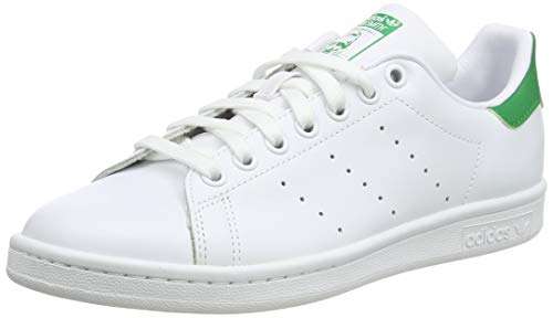 adidas Originals Stan Smith Sneaker, White/White/Green, 4.5 US Unisex Big Kid