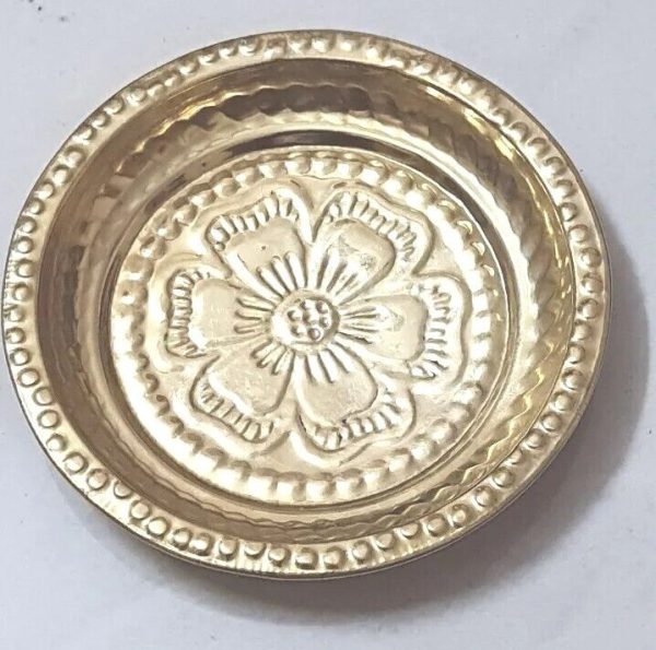 Brass Nakshi Pooja Decoration Items Home Decor Handmade Decorative Small Plates