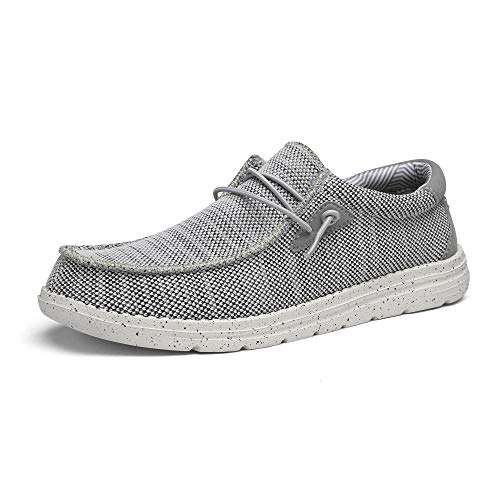 Bruno Marc Men's Breeze Slip-on Stretch Loafers Casual Shoes Lightweight Comfortable Boat Shoe,Grey,Size 11 US