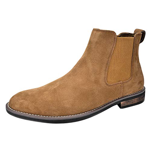 Bruno Marc Men's Urban-06 Tan Suede Leather Chelsea Ankle Boots - 11 M US