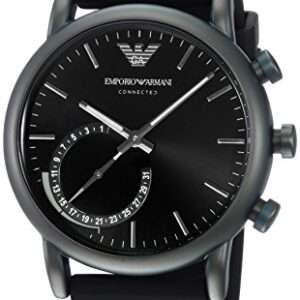 Emporio Armani Mens ART3016 Analog Display Quartz Black Smart Watch