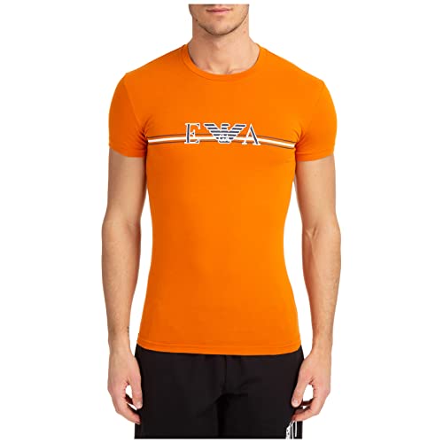 Emporio Armani Men's Bold Monogram T-Shirt Slim Fit, Ocher, Small