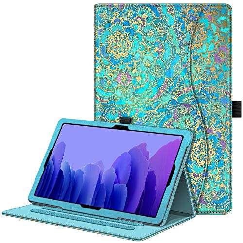 Fintie Case for Samsung Galaxy Tab A7 10.4 Inch 2022/2020 Model (SM-T500/T503/T505/T507/T509), Multi-Angle Viewing Smart Stand Back Cover with Pocket, Auto Wake/Sleep, Shades of Blue