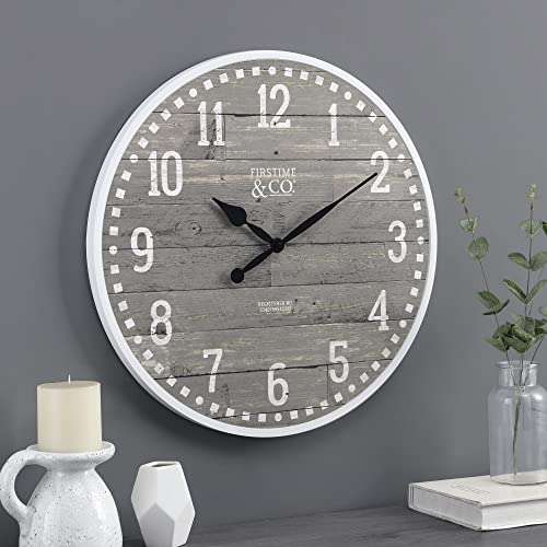FirsTime & Co. 20" Arlo Gray Wall Clock, Light