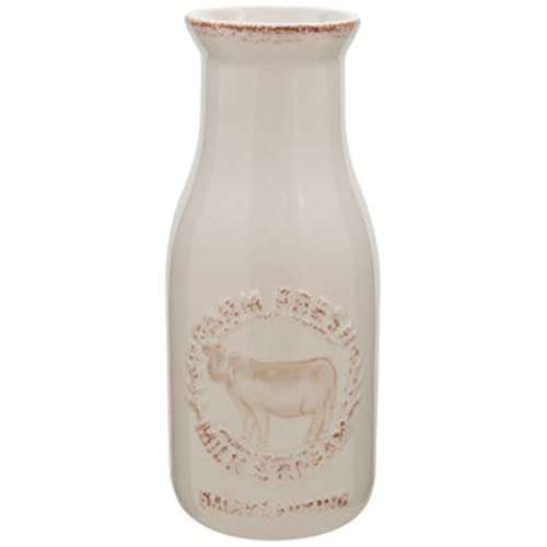 Hobby Lobby White Ceramic Farm Fresh Milk Bottle Vase for Floral Home Farmhouse Decor