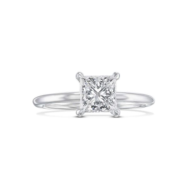 IGI Certified Diamond Ring VVS2 D Princess Cut 1.52 Ctw Lab Created Best Price