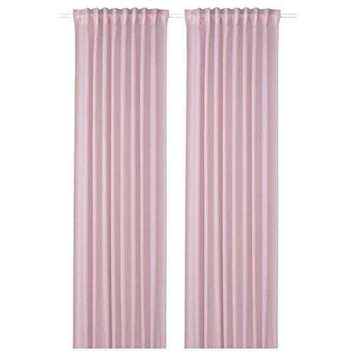 Ikea Gunrid Air Purifying Curtain 1 Pair Light Pink 57x98 404.592.18