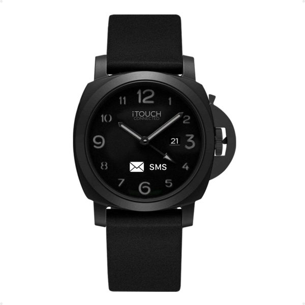 iTouch Connected Hybrid Smartwatch Fitness Tracker For Men & Women, Black