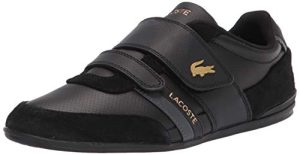 Lacoste mens Misano Strap 0320 1 Cma Sneaker, Black/Dark Grey, 10 US