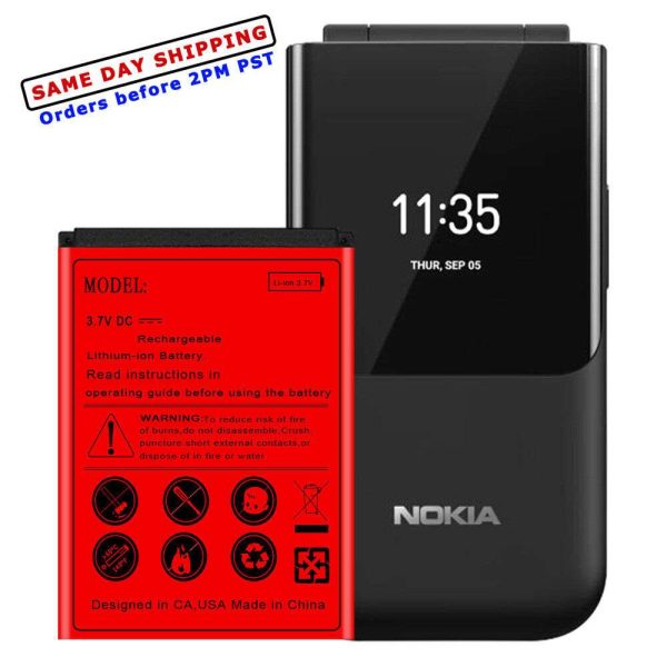 Long Endurance 1600mAh Substitutable Battery for Nokia 2720 V Flip TA-1295 Phone