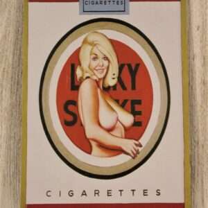 Lucky Strike Pinup Girl Cigarettes Tin Poster Sign Man Cave Smoke Tobacco Shop