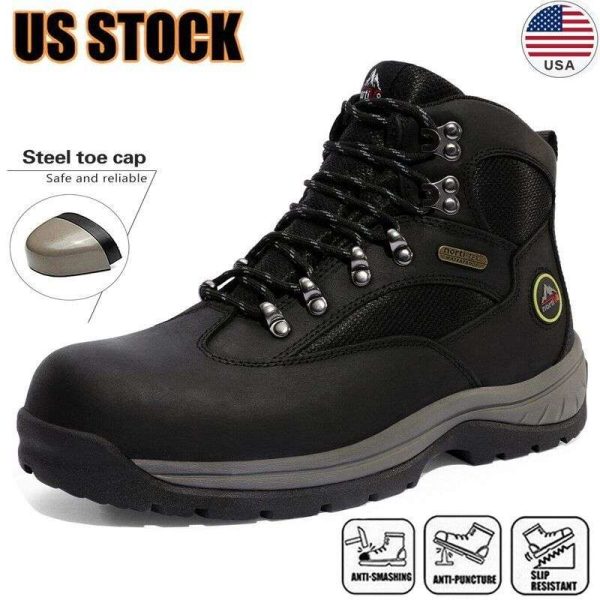 Men's Safety Steel Toe Work Boots Indestructible Waterproof Non-slip Shoes US
