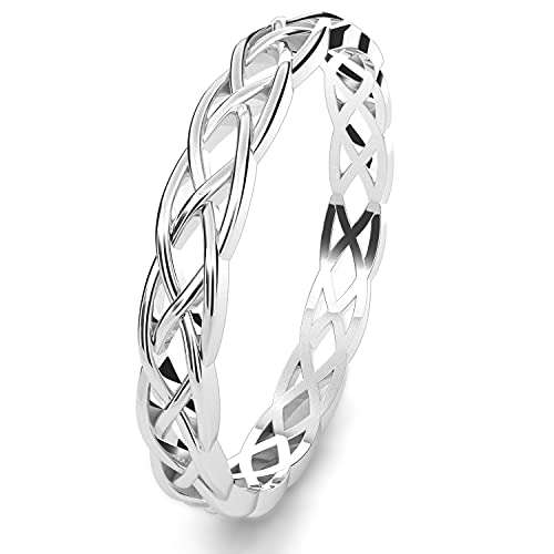 Metal Factory Sz 9 Sterling Silver 925 Celtic Knot Eternity Band Ring