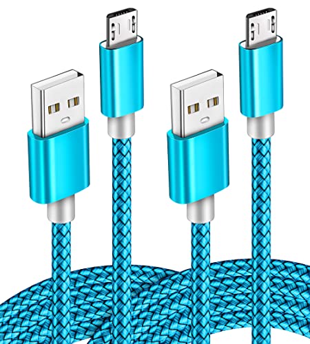 Micro USB Cable 2pack 6ft Android Charger Cord Fast Quick Charging for Samsung 2016 Tab A 7.0 10.1, E 8.0, Kindle Fire Hd Hdx 7 8 10 Tablet, Phones Galaxy S7 S6 Edge, Note 5/4, J7 J3 Prime Star Pro