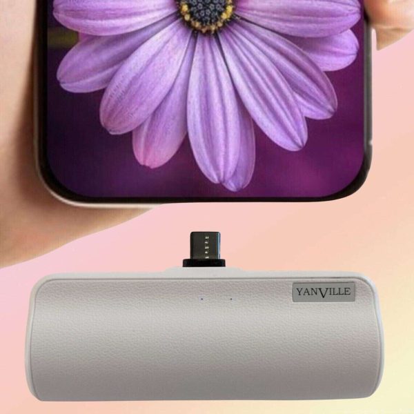 Mini power bank 5000 mAh portable charger for iPhone or Type C phones