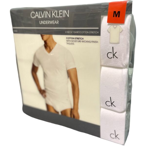 NEW Calvin Klein 3 Pack V Neck Slim Regular Fit T-Shirts Black White S,M,L,XL