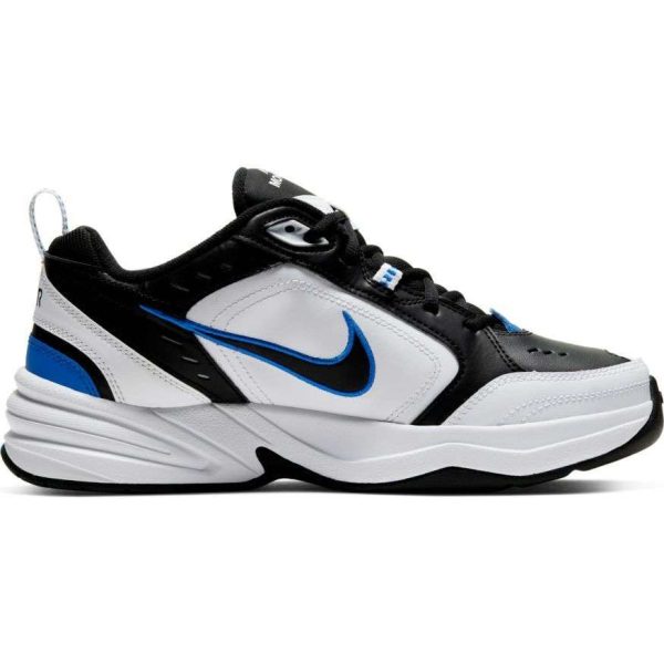 Nike AIR MONARCH IV Men Black Blue 002 Walking Shoe Medium & WIDE WIDTH 4E EEEE