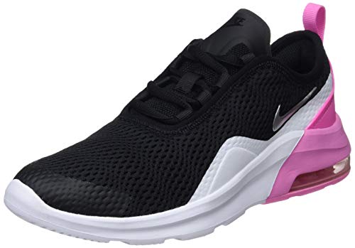 Nike Girl's Air Max Motion 2 Shoe Black/Metallic Silver/Psychic Pink/White Size 4 M US