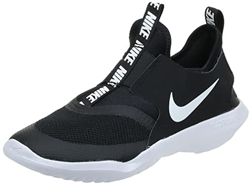 Nike Kids' Flex Runner Slip-On Athletic Sneakers, Black/White, 1 Little Kid