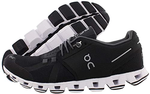 ON Women's Cloud Sneakers, Black/White, 8.5 Medium US