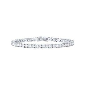 PAVOI 14K Gold Plated Cubic Zirconia Classic Tennis Bracelet | White Gold Bracelets for Women | 7.5 Inches